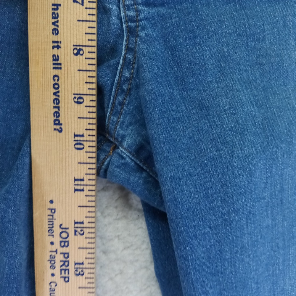 Isaac Mizrahi Live Womens Blue Straight Leg Cropped Jeans Size 14P Medium Wash - Picture 7 of 10